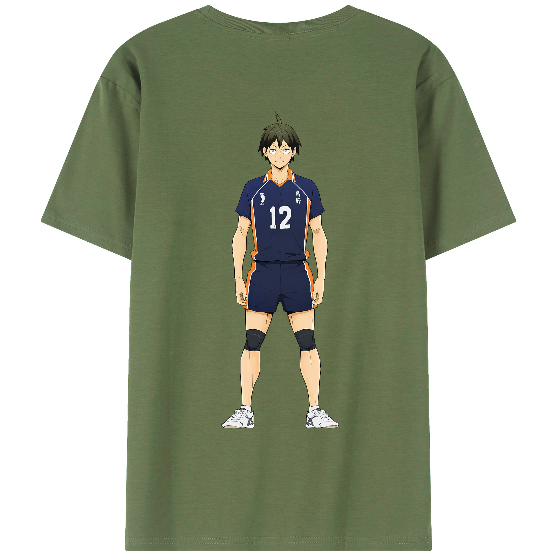 （画像用） ハイキュー!! Haikyu!! 綿100％ メンズ半袖Tシャツ（バックプリント） 通気性